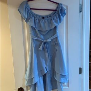 Light blue ruffle dress